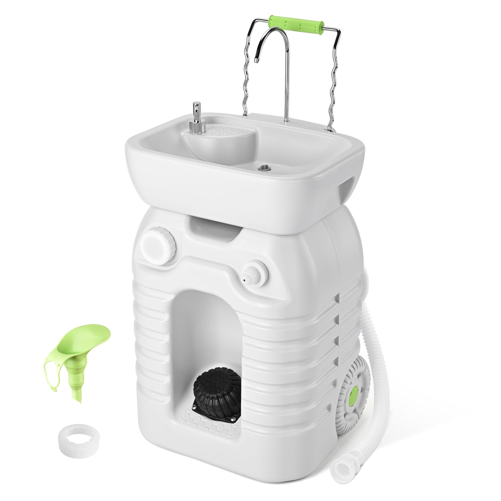 45L White Portable Hand Wash Station with Foot Pump