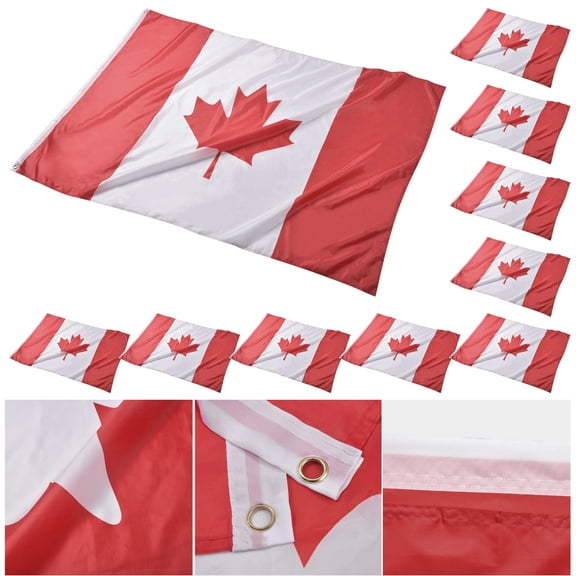 Yescom 4x6 Ft Canada Flag Polyester Vivid Color Fade Resistance Outdoor Club 10 Pack