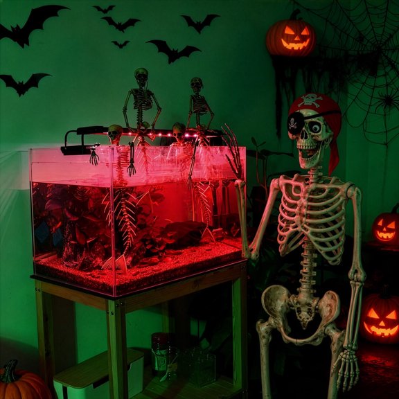 Yescom 5.6 Ft Life Size Pirate Skeleton w/ 4 Pcs Mermaid Skeleton Halloween Decorations 2026
