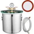 thumbnail image 1 of Yescom 5 Gallon Tempered Glass Lid Stainless Steel Vacuum Chamber For Stabilizing Wood Urethanes Silicones Epoxies Degassing, 1 of 11
