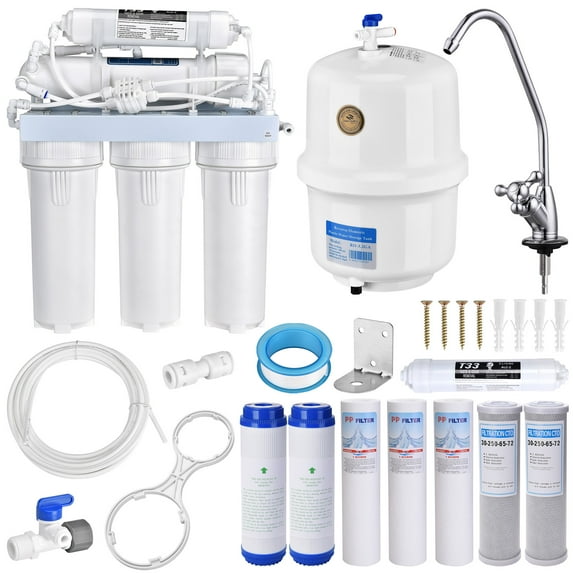 Yescom 5-Stage Home Healthy Drinking Water RO Reverse Osmosis System and Extra 8 Water Filters 100 GPD