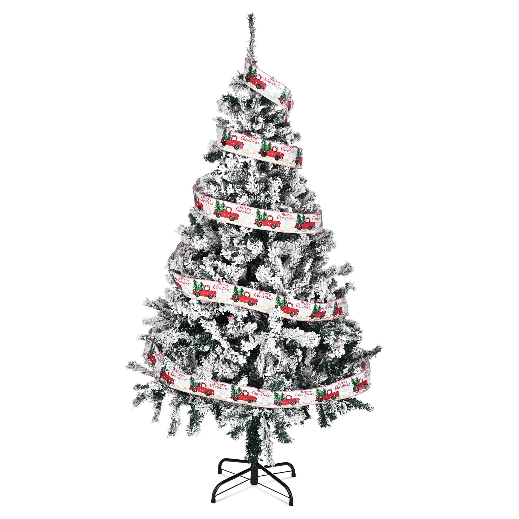 5 ft Artificial Christmas Tree Metal Stand W/ 518 Branch Tips