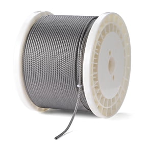 Yescom 500FT 3/16" Stainless Steel Cable T316 Wire Rope 7x19 Aircraft Strand for Batting Cage Cable Zipline Deck Cable RailingLifting YES0389