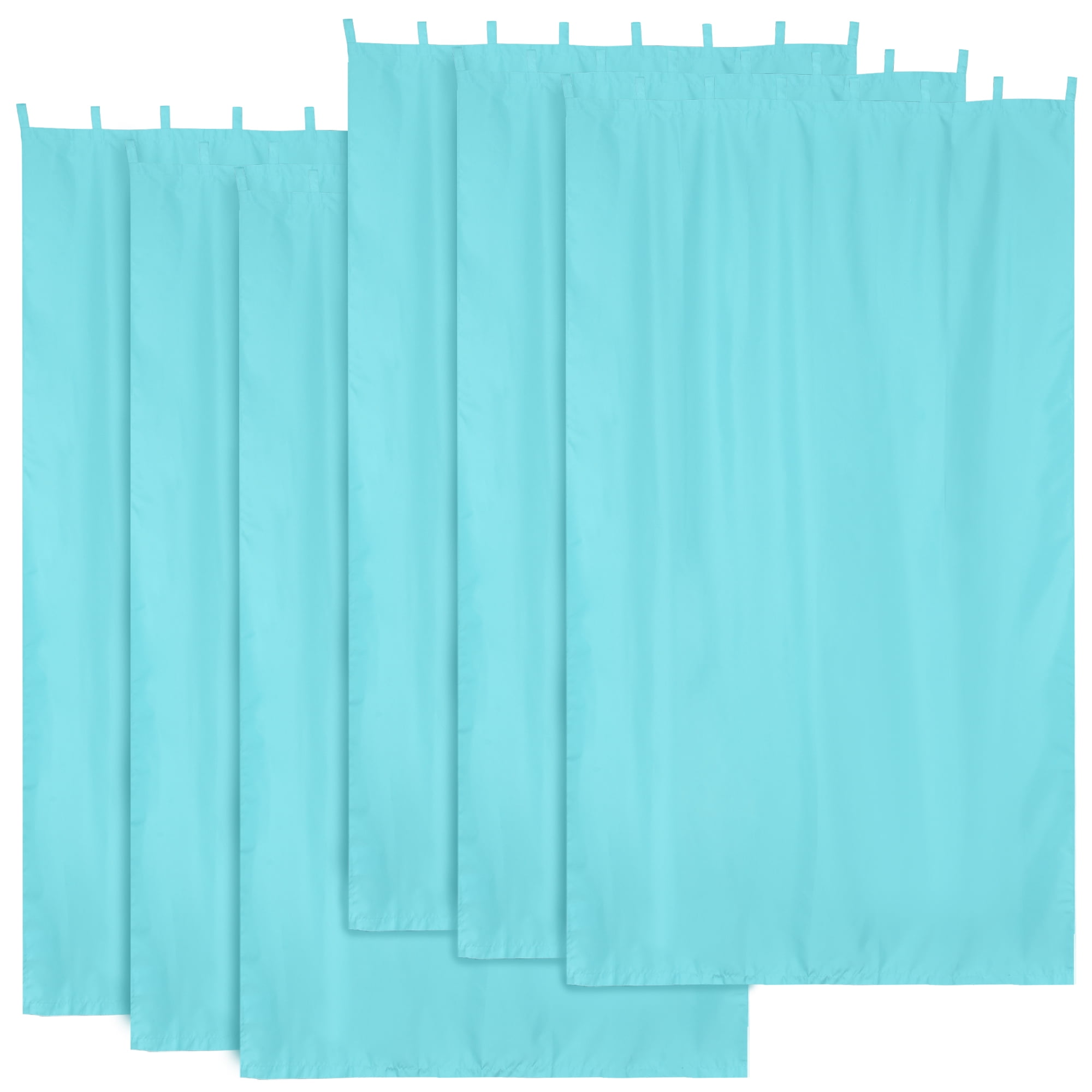 Yescom 54"x108" Outdoor Privacy Curtain Drape Tab Top UV30+ Patio Lanai Pergola 6 Piece