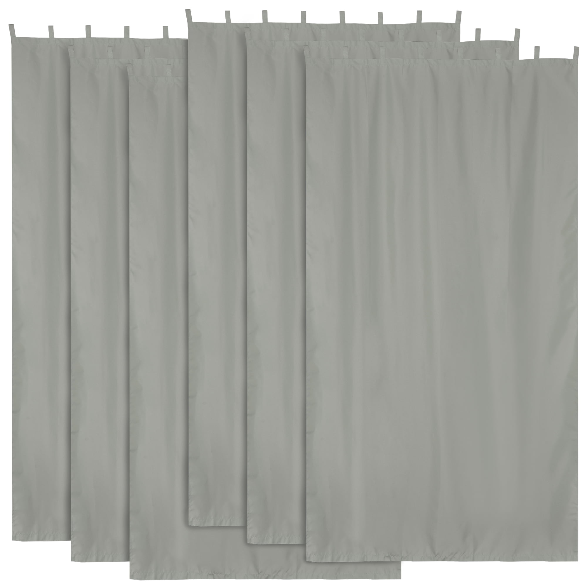 Yescom 54"x120" Outdoor Curtain Drape Tab Top UV30+ Patio Pergola Backyard 6 Piece