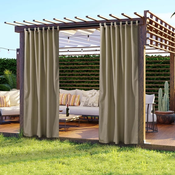 Yescom 54"x96" Outdoor Curtain Panel Tab Top Drape UV30+ Pergola Porch Garden 2 Pack