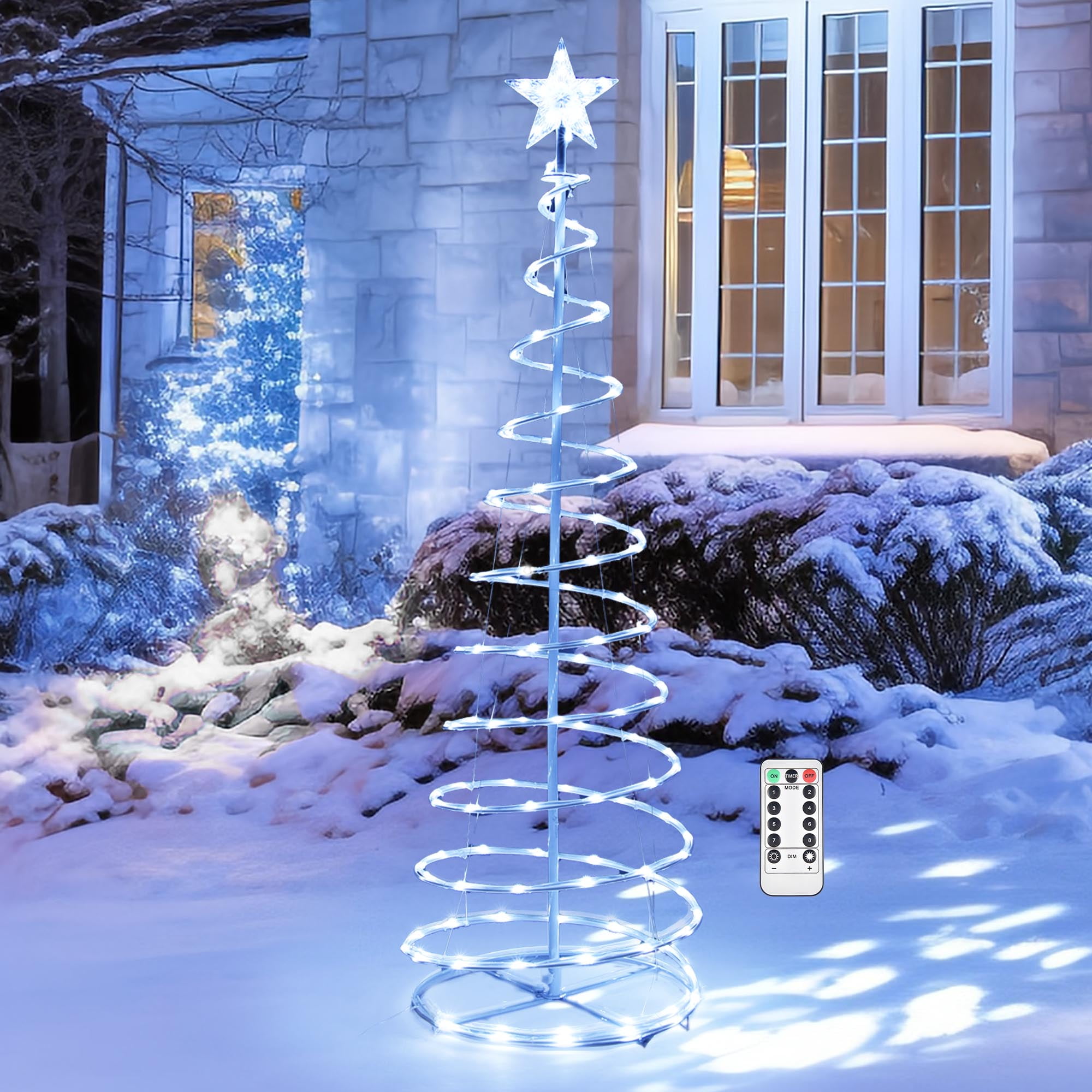 Prextex Christmas Lights (20 Feet, 100 Lights) - Clear White Christmas Tree  Lights with White Wire - Indoor/Outdoor Waterproof String Lights - Warm  White Twinkle Lights 