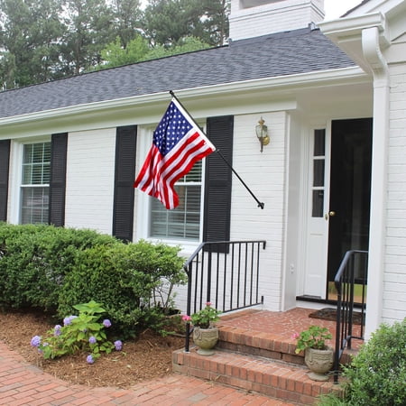 Yescom 6.5 Ft Aluminum Telescoping Flagpole Wall-Mounted Handheld with US Flag