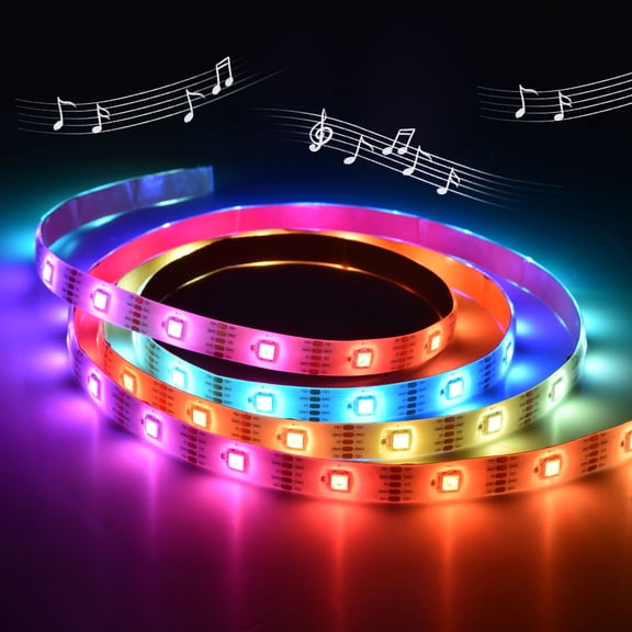 Yescom 6.6 Ft Smart WIFI LED Strip Light Extension Accessory 5050 RGB Color Changing LED Lights for Cabinet,Bedroom, House, Holiday