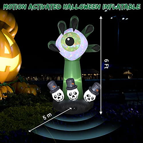 Yescom 6 FT Halloween Inflatables Outdoor Blowup Yard Decoration,Scary ...