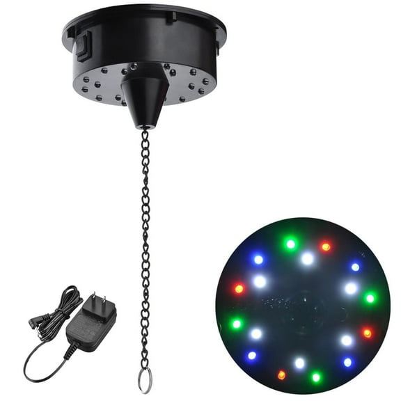 Yescom Disco Ball Motor Rotating 6RPM with 18 RGBW LED Lights for 6" 8" 12" Mirror Ball DJ Bands Party Events KTV Club Birthday Decor ETL Certificated