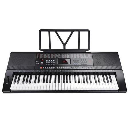 Yescom 61 Key 110v Full Size Electronic Piano Music Electric Keyboard LCD Display USB Input MP3 Black