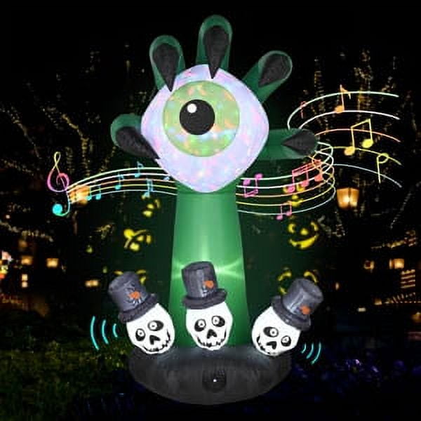 Yescom 6Ft LED Scary Sound Inflatable Monster Hand Eyeball ...