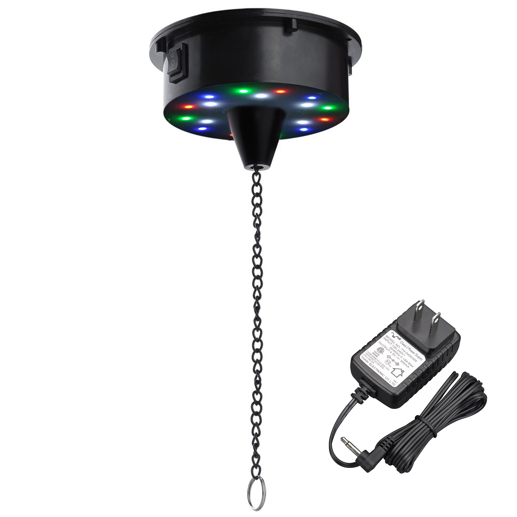 Disco Ball 8" Mirror Ball Complete Party Kit with LED Pinspot and