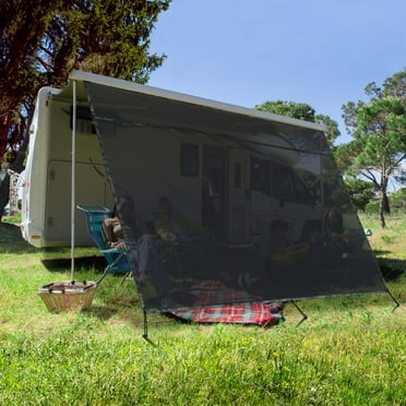 Yescom 6x19' RV Awning Sun Shade Screen Black Mesh UV Blocker RV Awning Shade for Camping Trailer Camper Patio Outdoor