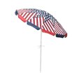 thumbnail image 1 of Yescom 7 Ft Outdoor Beach Umbrella US Flag UV Protection Sunshade Tilt Sand Anchor Pool Backyard Camping Trip Parasol, 1 of 9