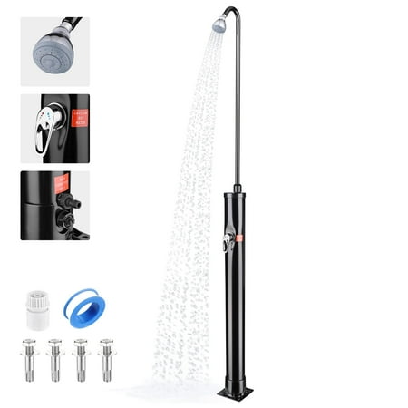 Yescom 7ft Pool Spa Solar Base Shower Outdoor Backyard Poolside Beach with Sprinkler