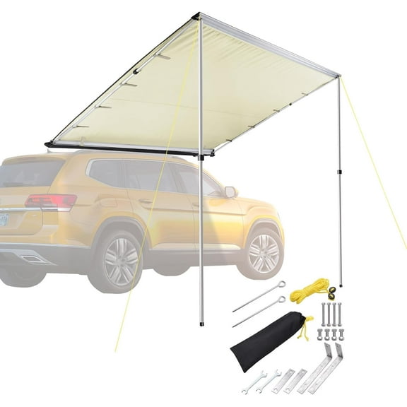Yescom 8.2x7.7Ft Car Side Awning PU2000mm UV50+, Beige