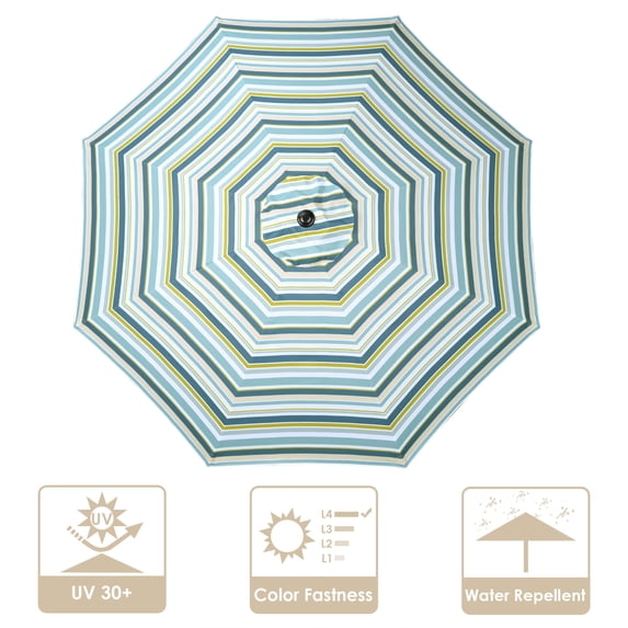 Yescom 8 Ft Patio Umbrella Replacement Canopy Market Table Top Sunshade Cover Garden