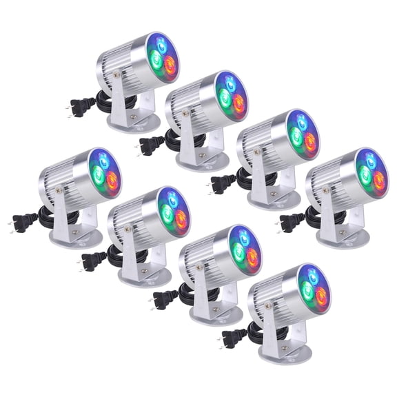 Yescom 8 Pack LED RGB Spotlight Aluminum Stage Effect Lighting for Mirror Ball Disco DJ Party