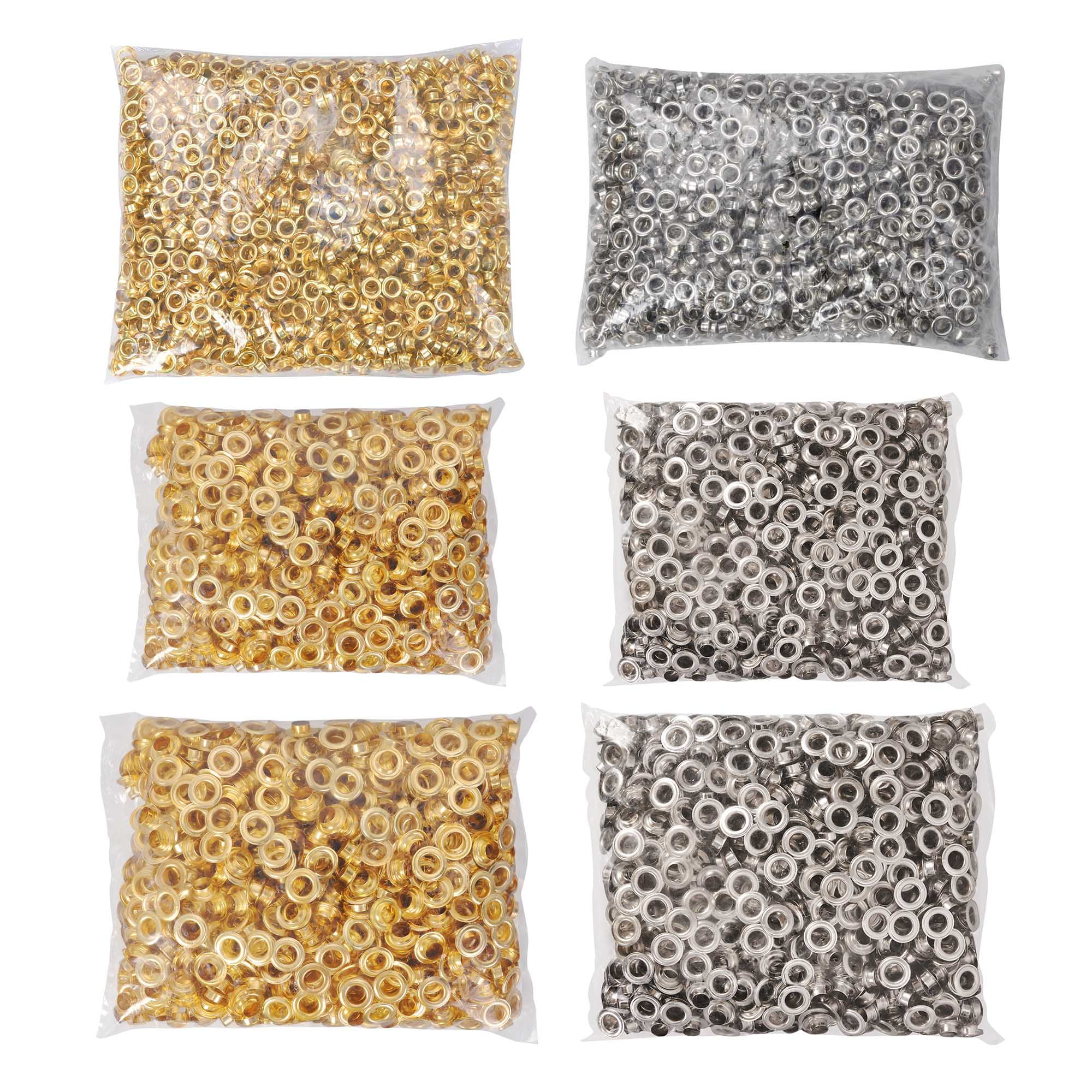 Yescom 8000 sets of 1/4"(6mm) 3/8"(9.5mm) 1/2"(12mm) Grommet Kits Eyelets and Washers for Leather Tarp Prints