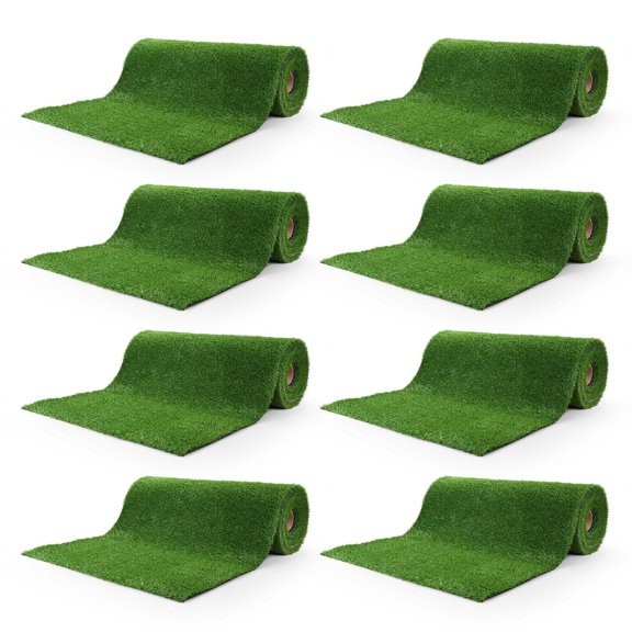 Yescom 8pcs 50x3 Ft Artificial Grass Turf 0.8" Fake Grass Rug Synthetic Lawn Indoor Batting Tunnels Outdoor Home Dcor