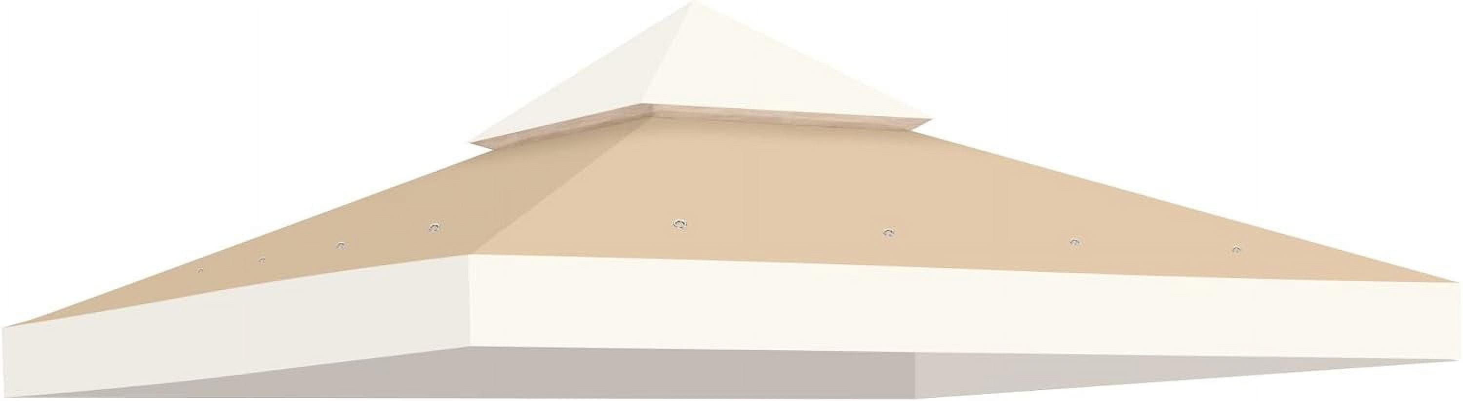 Yescom 8x8 Ft Beige and White 2-Tier Gazebo Top Replacement