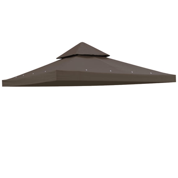 Yescom 8x8Ft 2-Tier Gazebo Top Replacement UV30+ for 2 Tier Outdoor Patio Canopy Cover Party Backyard Garden Coffee
