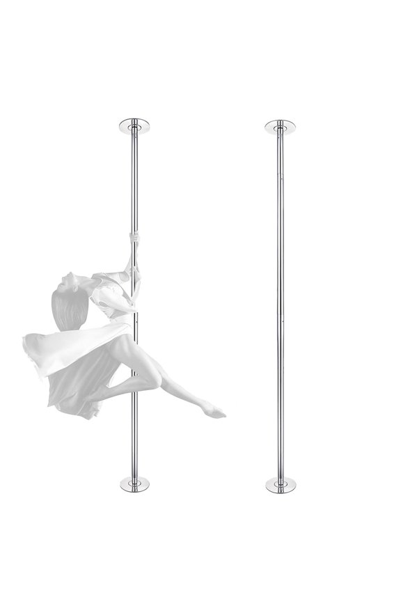 9.25 FT 45MM Spinning Static Dancing Pole Kit for Club Party Fitness Exercise 2 Pack