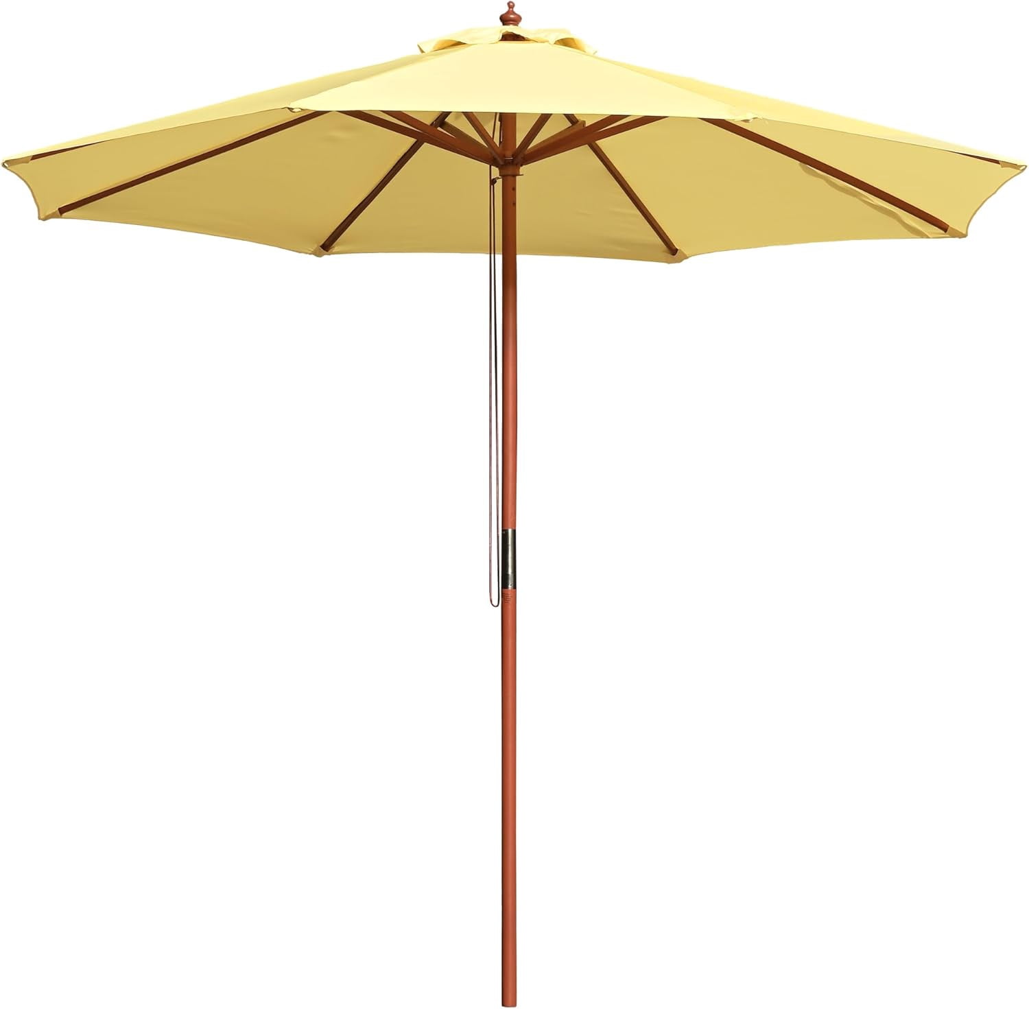 STRONG CAMEL Patio Umbrella 8 Ft 6 Ribs Rope Pulley for Garden Table Parasol Yard Outdoor Backyard Pool Deck Cafe Market with Air Vent main image 0