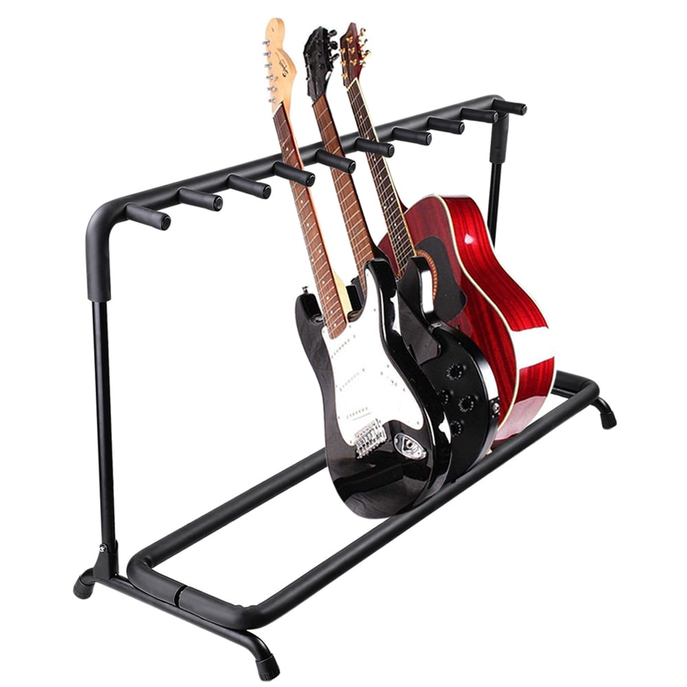 Vousile Guitar Stand Storage, Bass Display Rack, 9 Multi Guitar Holder for  Electric Acoustic Guitar, Foldable Floor Stands with Aluminum (9 Space)