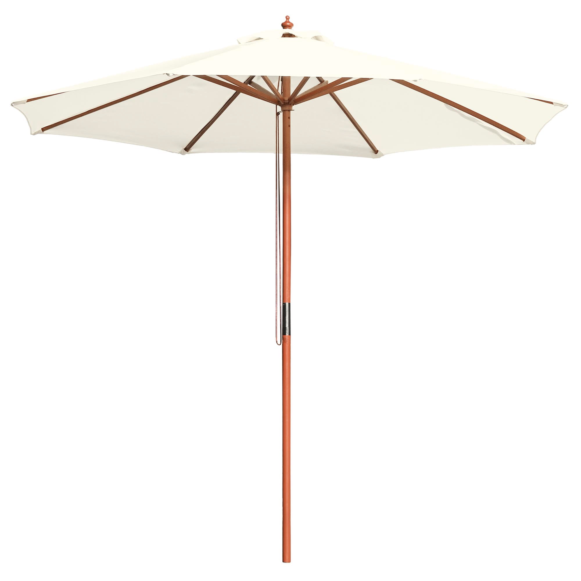 Yescom 9FT Solid Wooden Outdoor Patio Umbrella Rope Pulley Lift for Deck Pool Backyard Garden Market Beach Parasol,Ivory