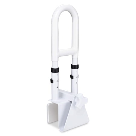 Yescom Bathtub Grab Bar Safety Rail Adjustable Shower Handle Over Side of Tub Locking Clamp 330Lbs Support for Elderly Handicap