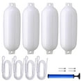 thumbnail image 1 of Yescom Boat Fenders 4 Pack 8.5"x27" Inflatable Boat Buoy Bumper Kit Pontoon Docking Marine Protector, 1 of 7