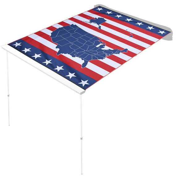 Yescom Car Side Awning Replacement 6.5x7.8 Ft Rooftop Tent SUV Outdoor Camping US Map