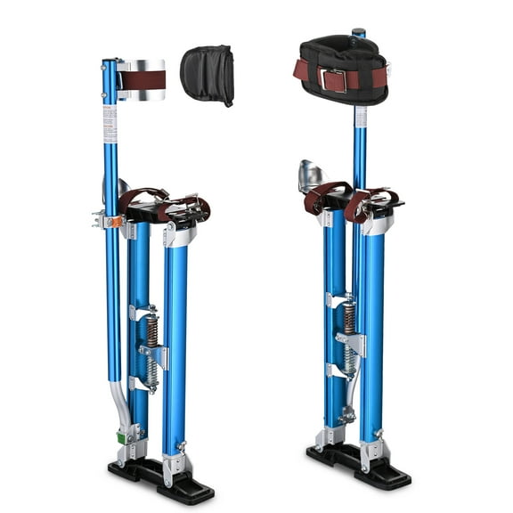 Yescom Drywall Stilts 24" - 40" Adjustable Aluminum Painting Tool for Ceiling / Sheetrock Taping Parade Costume - Blue