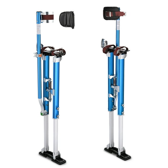 Yescom Drywall Stilts 36" - 50" Adjustable Aluminum Painting Tool for Ceiling / Sheetrock Taping Parade Costume - Blue