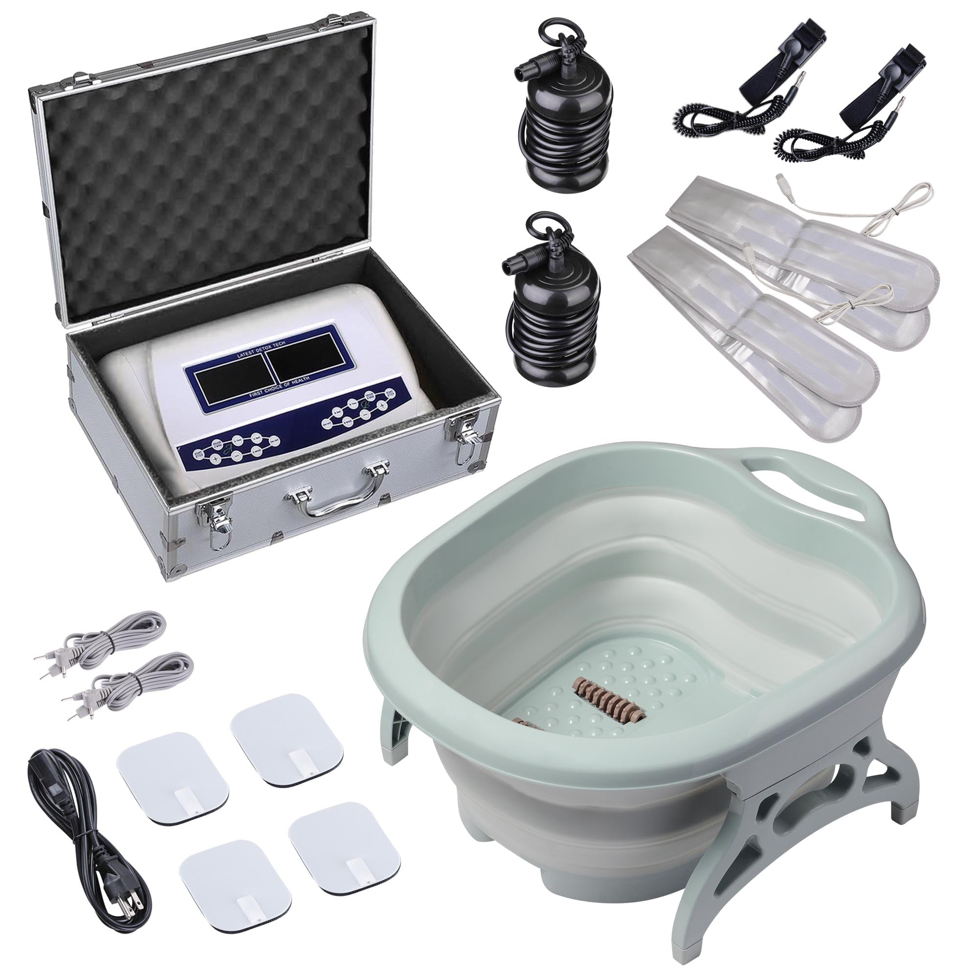 Yescom Dual User Ionic Detox Foot Bath Machine Kit with Arrays