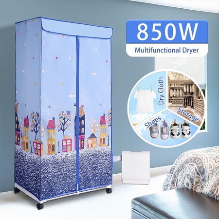 Yescom Electric Clothes Dryer Portable 850W Automatic Air Drying Laundry Heater Folding 44 lbs Rack Wardrobe