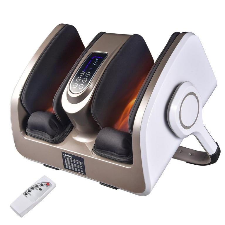 Yescom Electric Foot Massage Machine 360° Adjustable with Heat Shiatsu  Roller Vibration