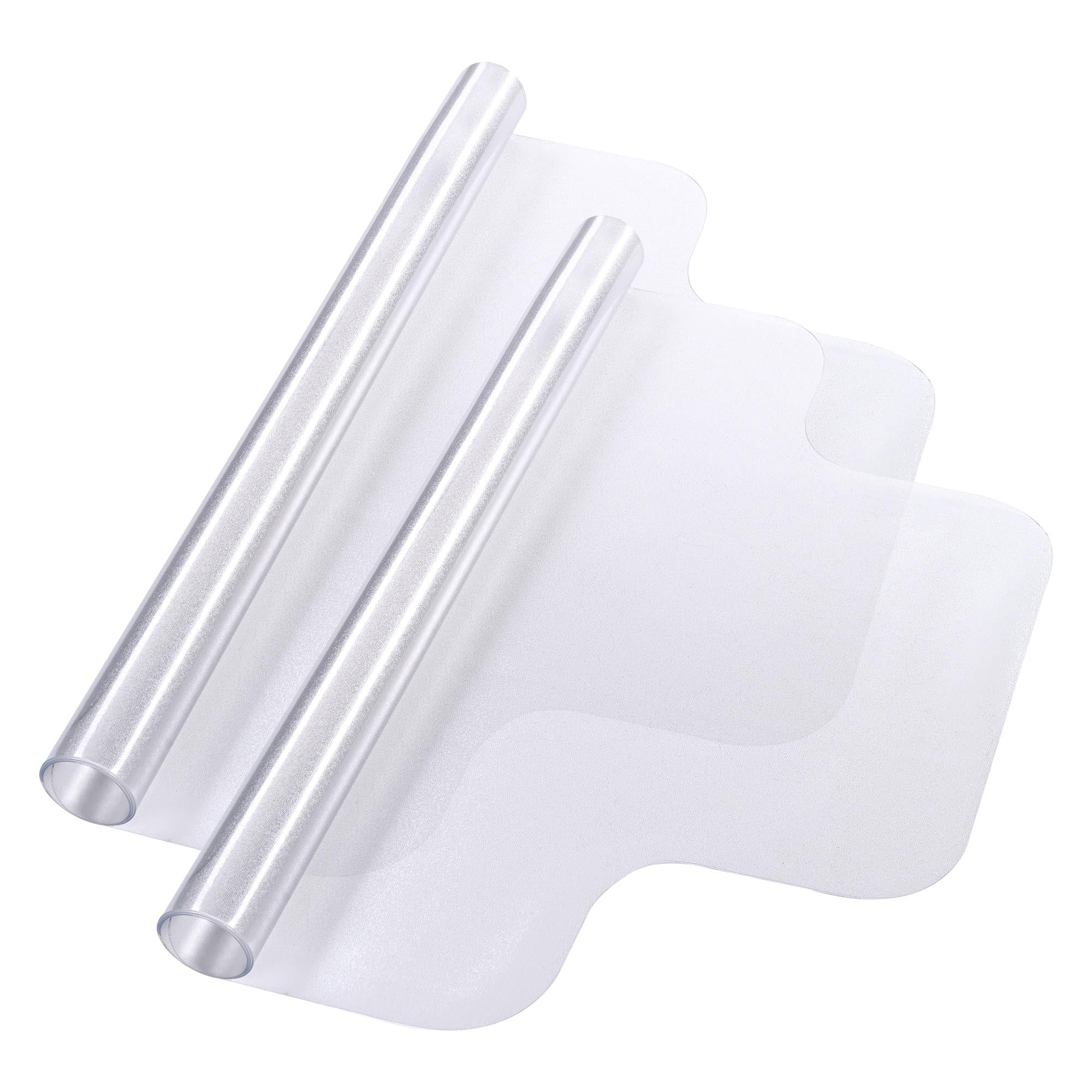 Transparent PVC Hard Floor Protector Chair Mat Set of 2