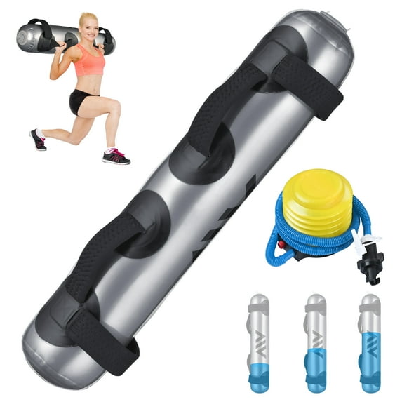 Yescom Foldable Adjustable Aqua Bag Exercise Water Weight Portable Strength Training Home Gym Workout Cardio,Gray