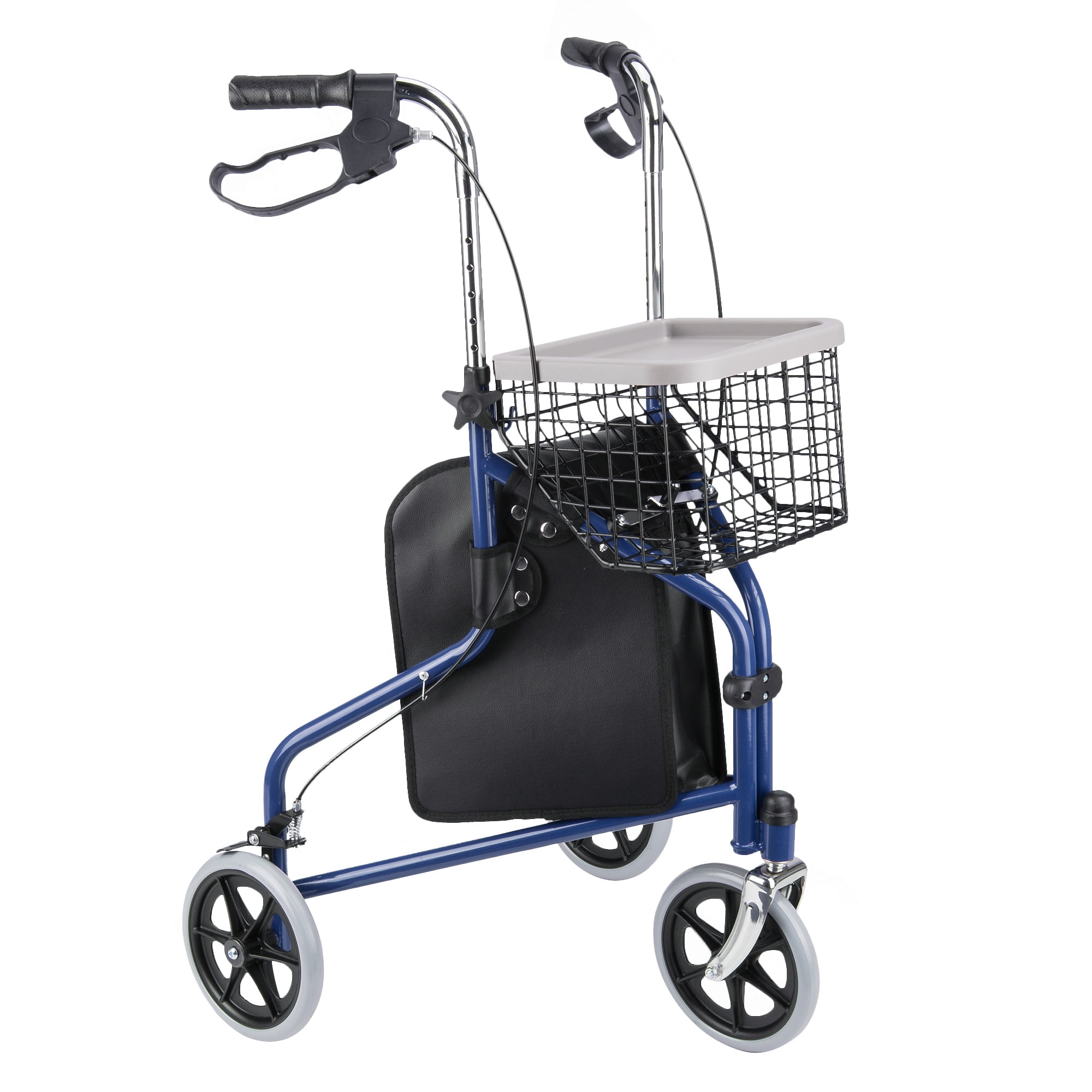 Folding 3 Wheel Rollator Tri Walker Walking Frame Mobility Aid