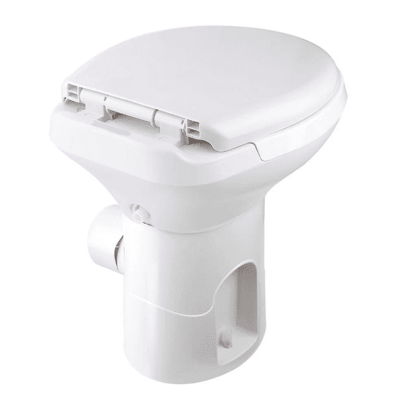 Yescom Foot Flush RV Gravity Flush Toilet High Profile HDPE Travel