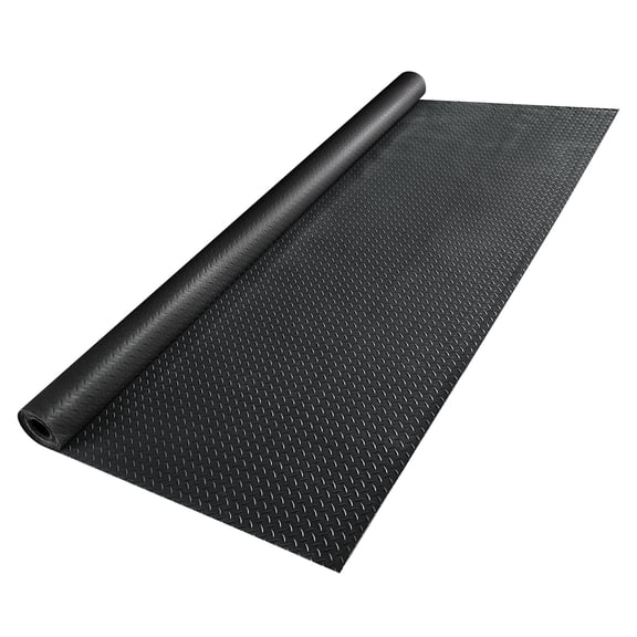 Yescom Garage Floor Mat Roll 19.5x6.5 Ft Diamond Car Parking Protect Cover Trailer PVC DIY for Under Car Boat Gym