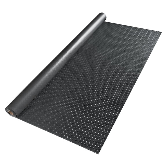 Yescom Garage Floor Mat Roll Diamond Protect Cover Trailer PVC 3mm Thick 19.5x6.5 ft