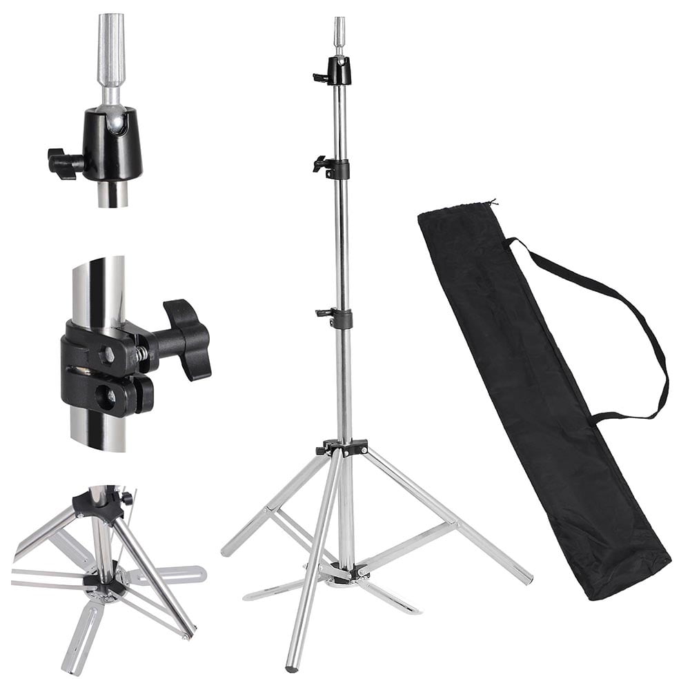 Buy GEX 63 Heavy Duty Mannequin Tripod Stand for Wig Cosmetology Training  Practice Doll Manikin Head Tripod Wig Stand With Travel Bag (Silver) Online  at Lowest Price Ever in India