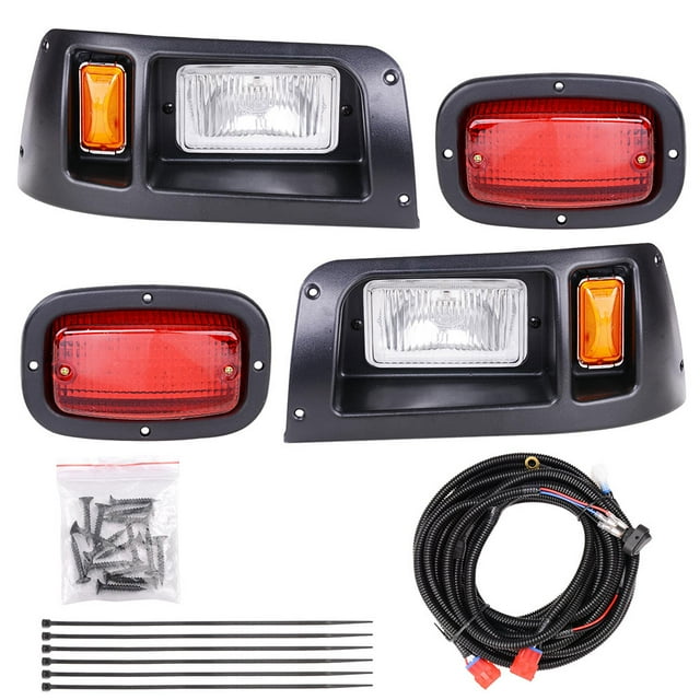 Halogen Headlights & LED Tail Lights Kit Fit Club Car DS 1993UP