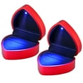 thumbnail image 1 of Yescom Heart Shape LED Ring Box Jewelry Wedding Engagement Proposal Light Case 2 Pack, 1 of 12