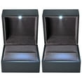 thumbnail image 1 of Yescom LED Ring Box Jewelry Wedding Engagement Proposal Lighted Earring Case 2 Pack, 1 of 12